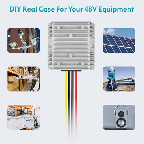 Image of DC18V-60V to 12V Converter 20A 240W Golf Cart 24V 36V 48V Step Down to 12V Converter Voltage Regulator Reducer with Fuse Waterproofing Transformer for Golf Cart Club Car LED Lights