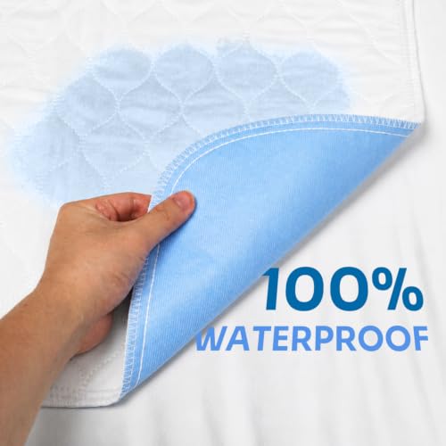 Almohadilla de cama contra pérdidas e incontinencia protector de colchón impermeable lavable 4