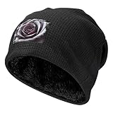 MULUHUO Gorro gótico con estampado de flores de rosa para hombres y mujeres, gorro de invierno cálido y acogedor para viajes diarios al aire libre, Negro, Talla única