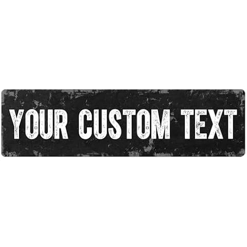 Rustic Custom Metal Sign - Custom Sign for Indoor or Outdoor Use (Rustic Black) Cover