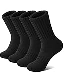 Modische Stiefelsocken für Damen, dicke Wolle, Winter, warme Thermosocken für Wanderstrümpfe, Füllungen, Weihnachtsgeschenke, 4 Paar, D, Einheitsgröße