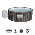 Coleman SaluSpa Napa AirJet 2 to 7 Person Inflatable Hot Tub Round Portable Outdoor Spa with 180 Soothing Jets with Cover, Gray