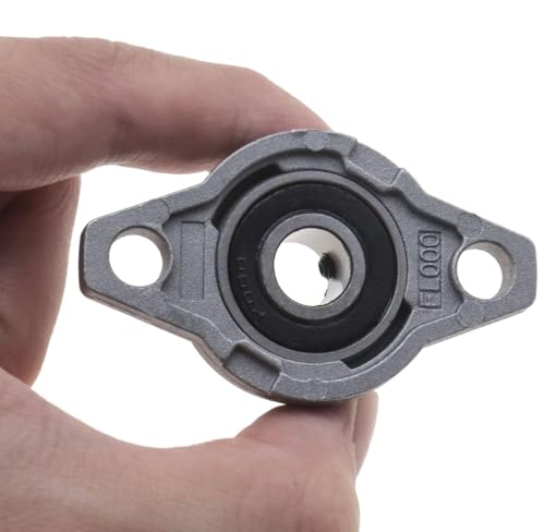 4 Stück KFL000 Stehlager 10mm Flanschlager Selbstausrichtend Stehlager Rhombische Flanschlager Horizontale Zinklegierung Kugellager Lagerblock für Drucker Innendurchmesser 10mm Durchmesser