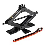 BIG RED 機械式パンタジャッキ 1.5T 車用ジャッキ タイヤ交換 最高値:390mm/最低値:94mm 安定 大型ベース付き ジャッキアタッチメント付 持ち運び簡単 軽量 TJ10202