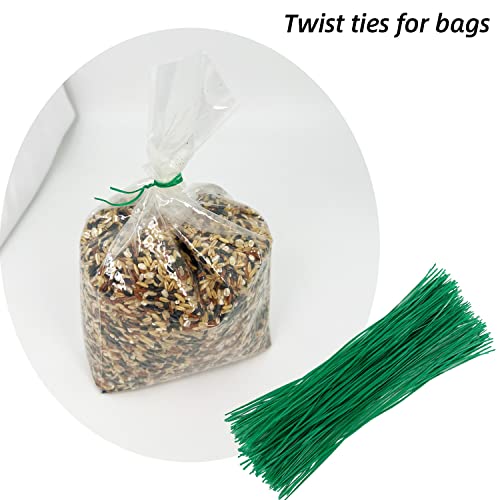 Plant Twist Ties - 8'' Plant Ties for Climbing Plants - Garden Ties Reusable Twist Ties Garden Twine for Plants Vines Cords Bags - Pack of 100, Green - Image 7