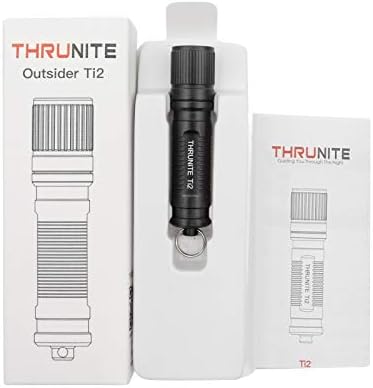 ThruNite Ti2 Keychain LED Torch Light, Mini Flashlight Powered by a AAA Battery (not Included), Pocket Light - Black