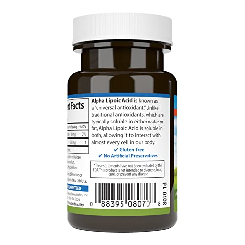 Carlson - Alpha Lipoic Acid, 300 Mg, Energy Production, Universal Antioxidant, 30 Tablets #TOP2