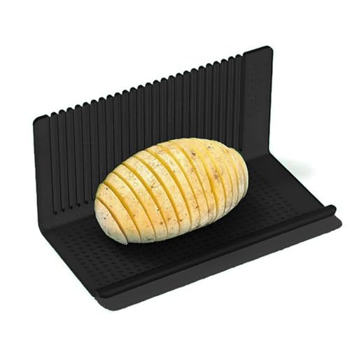 Outil coupe-légumes - Outil pour couper les pommes de terre avec 30 lamelles, en plastique, 16 x 8,5 x 10 cm, noir