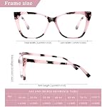 Lunettes de lecture surdimensionnées pour les femmes Élégantes Lunettes pour les yeux de chat Bleu Lumière Blocage des lecteurs d'ordinateur avec charnière de printemps