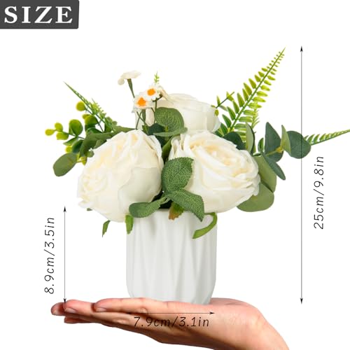 Swavoka Artificial Flowers With Ceramic Vase thumb #1