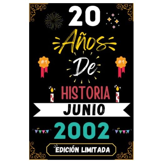CUADERNO, 20 AÑOS DE HISTORIA JUNIO 2002 EDICIÓN LIMITADA: Regalo de 20 cumpleaños para mujeres y hombres, ideas de 20 cumpleaños... un cumpleaños... ... regalo de 20 cumpleaños para él/ella.