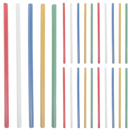 HOOWIFFY 25pcs A4 Paper Binder Binding Bars Sliding Rods Plastic Document Clips Report Folder Covers for Office School File Organization