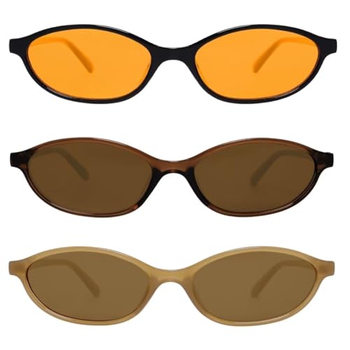 GUVIVI Retro Oval Sunglasses for Women 90s Cat Eye Shades UV protection by GUVIVI - Used condition - CA$27.31