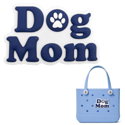 HMGES Dog Mom Charm for Bogg Bag – Cute Pet Lover PVC Insert Accessories for Rubber Beach Tote, Personalized Decoration for Women & Moms, Fits Most Brands & Sizes