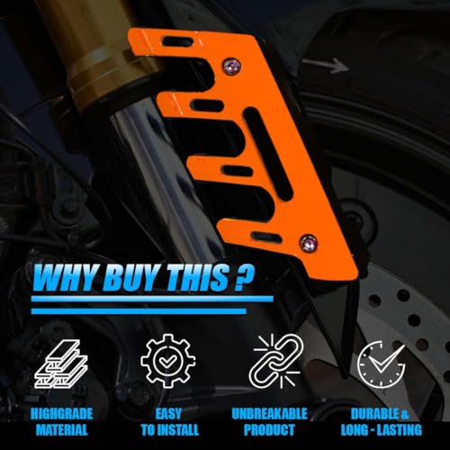 Image of ABS Shocker Protector | Front Fork Fender Protector | Universal Anti-Fall Slider Guard for All Bikes (Orange)