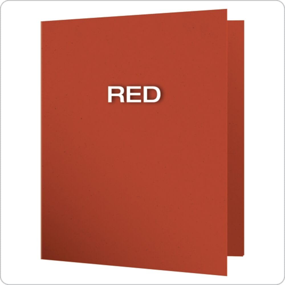 Oxford Earthwise by Oxford 78511 - Cartelline con doppia tasca, formato lettera, rosso, 25 per scatola