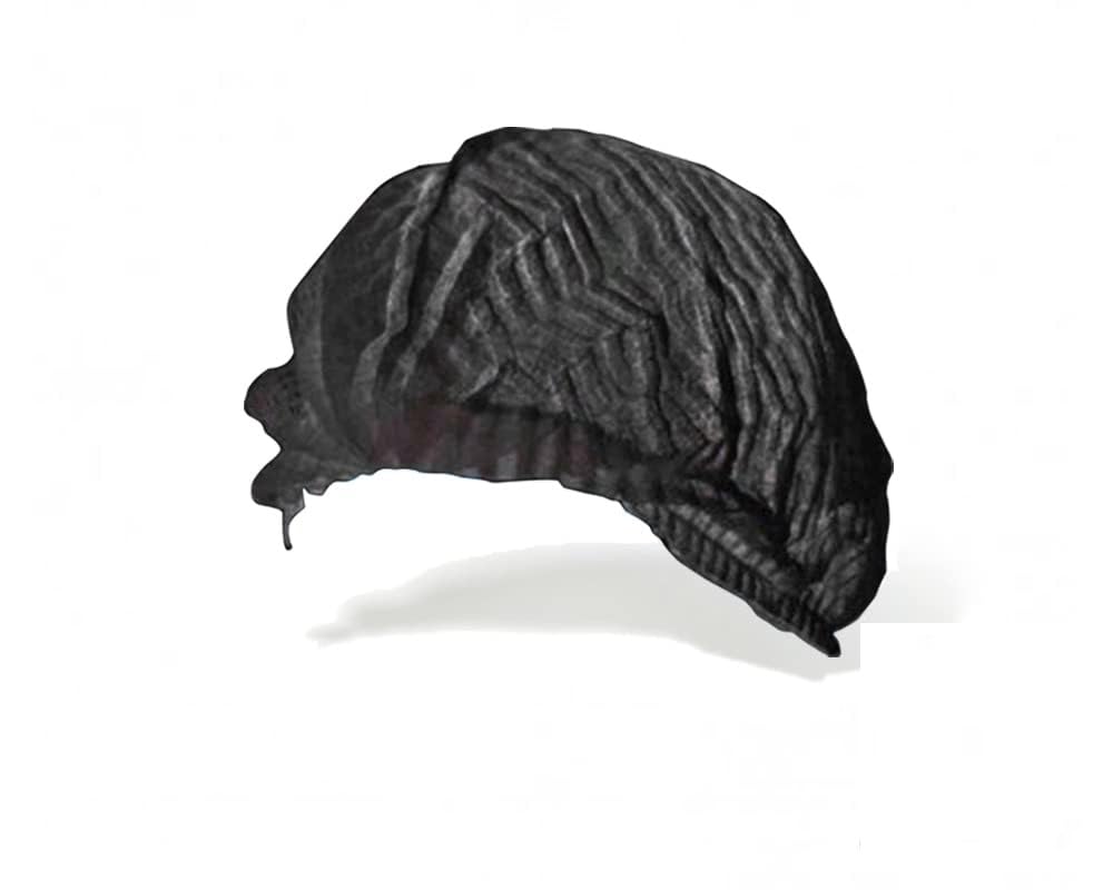 charlotte cheveux CLIP accordeon, jetable blanc, charlotte alimentaire 1000 pcs (10 sachets), 52 cm charlottes jetables cheveuxs pour la cuisine ou le dentiste, (1000, noir)