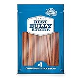 Best Bully Sticks 6 Inch Bully Sticks - 8 oz (Pack of 1) - Natural Grass-Fed, Grain and Rawhide Free, Great for Medium or Large Pets