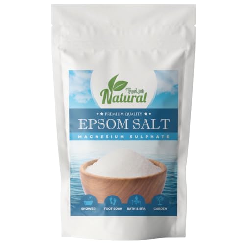 Image of Organic Epsom Salt Crystals for Bath 250g, For Muscle Relief, Feet Soak, Relieves Aches & Pain, Gardening Plants 250g
