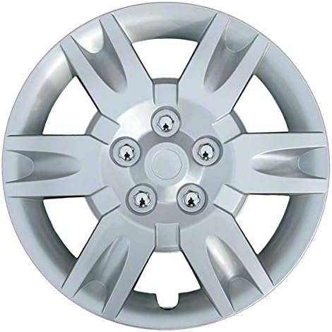 Fuel Rider 16 inch Silver ABS Hubcap Wheel Covers Compatible with 2005-2006 Nissan Altima (Set of 4) Wheelcovers for 16 inch Standard Steel Wheels- Auto Tire Cover Replacement Exterior Cap Cover