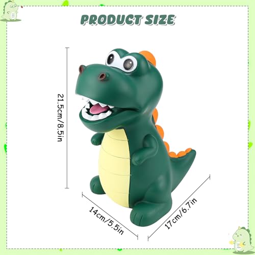 CHRI Dinozaurowa skarbonka dla dzieci Dino świnka oszczędnościowa dla chłopców i dziewczynek Dinozaur skarbonka z bezpiecznego materiału PVC do dekoracji, zabawki, prezent