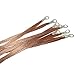 MEETOOT 10pcs 300mm Braided Ground Strap Automotive Engine Copper Ground Strap Wire with Terminals Plugs
