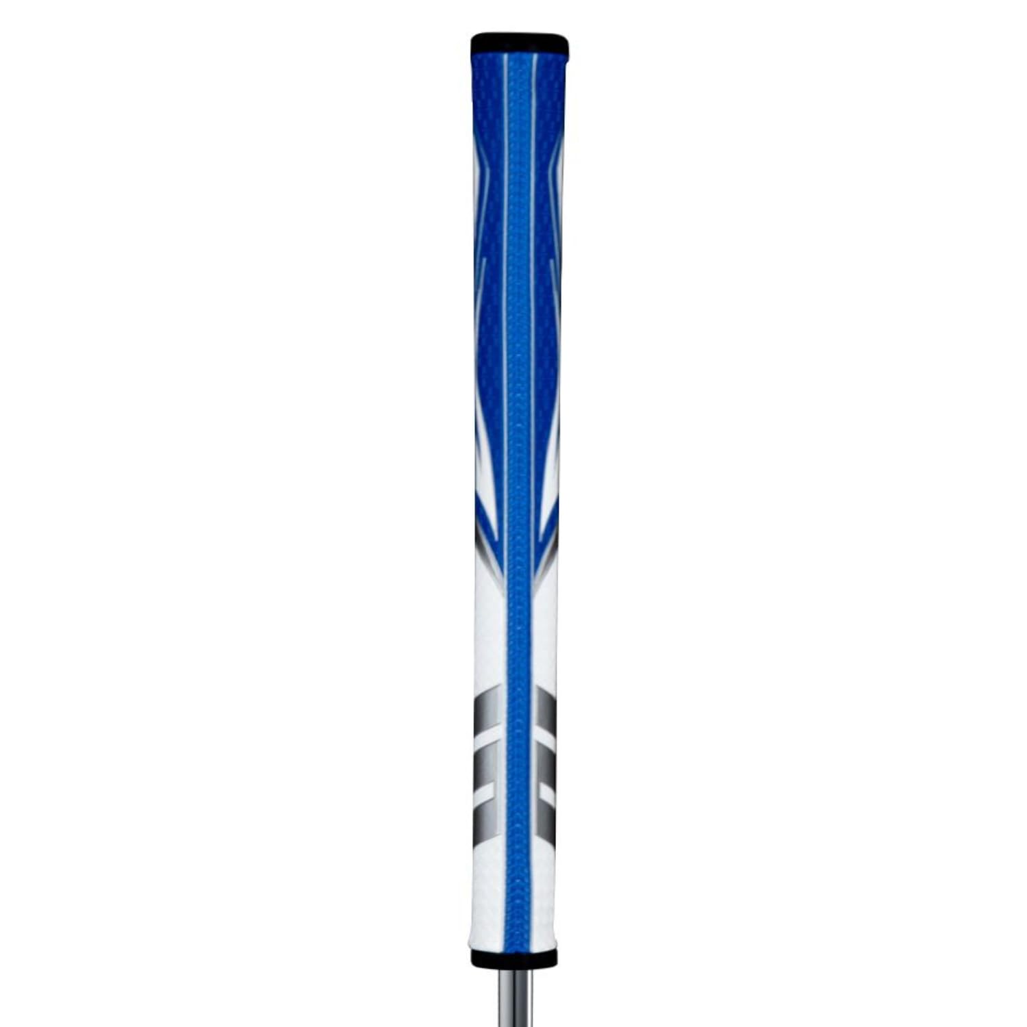 SuperStroke Zenergy Pistol Tour Grip de Putter de Golf Non Conique, Technologie Spyne améliorée, Tech-Port et Nouvelle Texture Multi-Zones, Bleu/Blanc