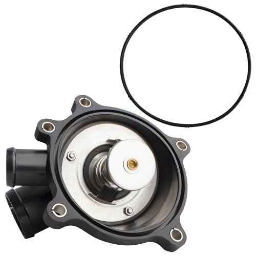 BOXI 902-5873 Engine Coolant Thermostat Housing Assembly Fits for Audi A8 Quattro 2011-2012 RS5 2011-2016 S5 2008-2012 4.2L V8 / Replaces 948-221 079121115AA
