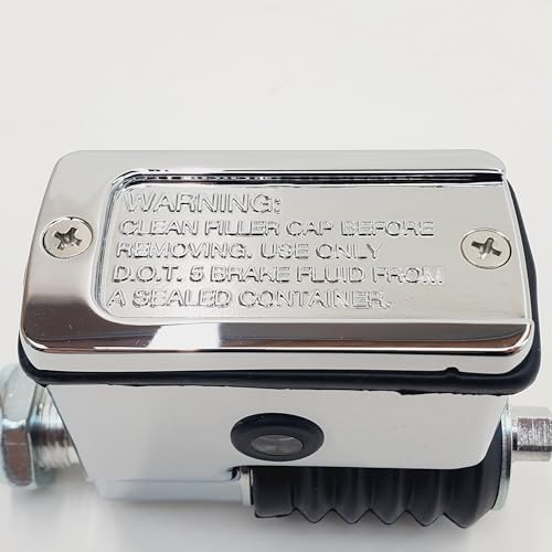 Cilindro mestre de freio traseiro cromado de 11/40.6 cm para Harley Dyna FXD Super Glide, FXDWG Wide