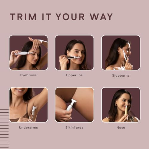 Image of WINSTON 4 in 1 Rechargeable - Trimmer for Women Private Part, Face & Body | Bikini Trimmer for Woman | Eyebrow Trimmer & Electric Shaver Grooming Kit