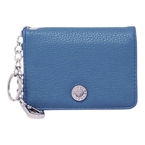 Steve Madden Bfold Clip On Card Case Wallet with Keyring (Marine)