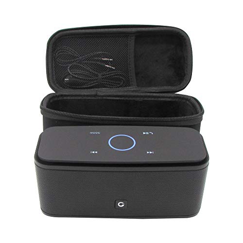 Eactive Case for Doss SoundBox Touch Wireless Bluetooth V4.0 Portable Speaker Protective Hard EVA Travel Shockproof Carrying Case Cover Storage Pouch Bag - Black