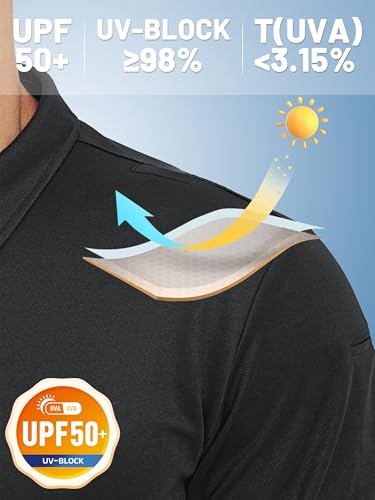 TACVASEN Men's Polo Shirts Dry Fit Tactical Golf Polos Short Sleeve Shirt UPF 50+ Performance Collared Work Athletic2