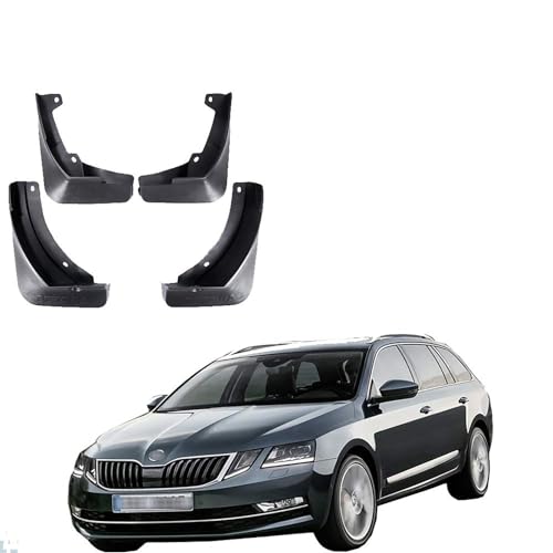 OZTERN Garde-Boue 4 pièces compatibles pour Skoda Octavia 3 Combi Wagon Estate Mk3 A7 5e 2017-2019, kit de carrosserie de Protection Contre Les éclaboussures