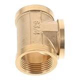 VINTORKY Industrial Copper Tee Pipe Fitting Replaceable Connector for Plumbing Systems Versatile Way Design for and Industrial Applications