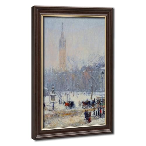Toile Snowstorm Madison Square déco murale bureau pour ambiance hivernale New Yorkaise