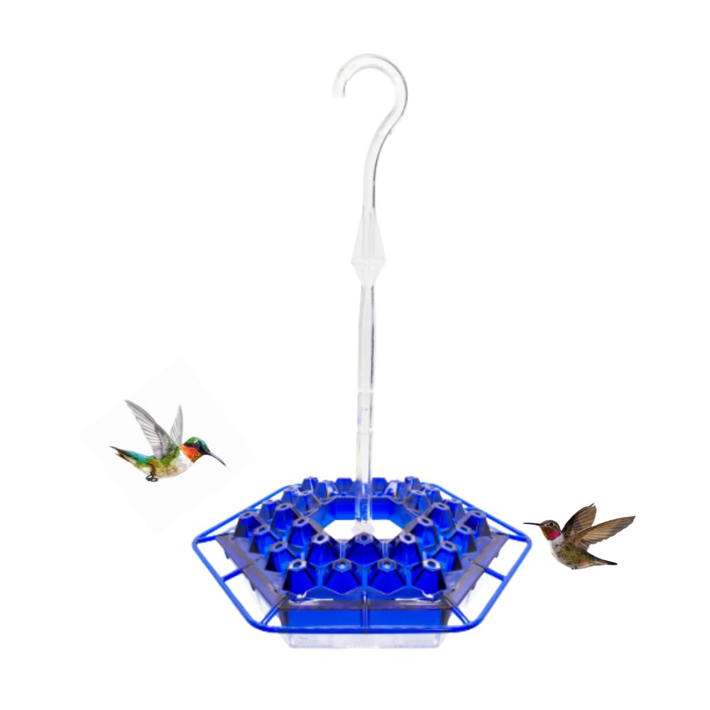 Lil Sweety Hummingbird Feeders | Outdoor Hanging Leak-Proof Feeder w/ 30 Feeding Ports | Built-in Moat, Feeding-Weather Proof & Easy-Filling System |
