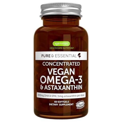 Igennus Healthcare Nutrition Pure & Essential Vegan Omega 3 & Astaxanthin Cover