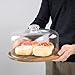 KVMORZE 11 Inch Clear Cake Dome Cover, Glass Round Cake Stand Cover, Pastry Display Cloche for Food Plastic, Cake Cover Lid for Cake Stand Cake Plate Display Serving Platter (11 Inch - Glass)