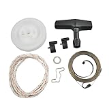 Material: Plástico + Metal 7pcs Repuestos de Motosierra Rebobinado Muelle Arrancador Polea Mango Cuerda Rotor Trinquete para STIHL