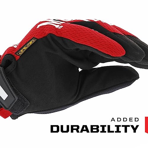 Mechanix Wear Original Work Gloves - Multi-Purpose Outdoor Work Gloves - Secure Fit - Durable & Machine Washable - Breathable & Comfortable - Large - Red
