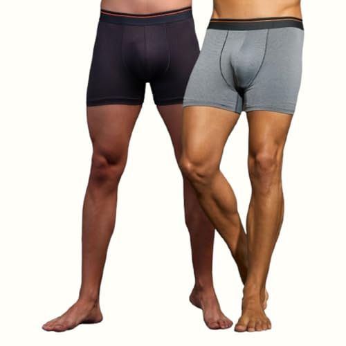 Image of TECHNOSPORT Men's Solid Trunks with Anti Microbial Properties - (Pack of 2)