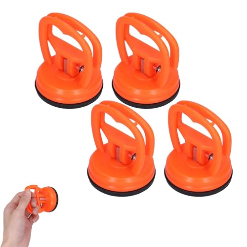 Agatige 4PCS Dent Puller, Mini Dent Removal Kit Car Dent Puller Single?jaw Sucker Suction Cup Dent Puller Paintless Dent Repair Kit with Buckle Handle for Car Body Dent,Glass,Tiles,Mirror,58mm Dia