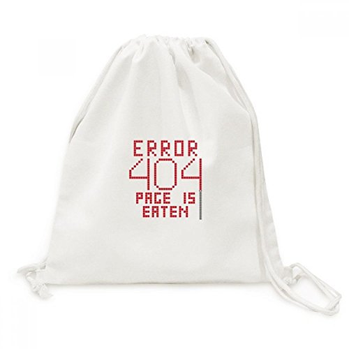 Sac à cordon en toile idée cadeau originale pour informaticien, motif page erreur 404