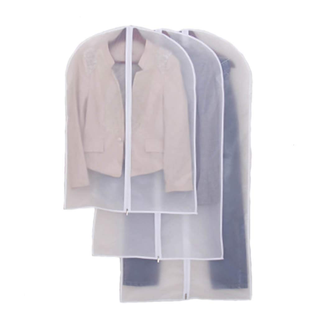 Jazooli Clear Clothes Cover Suit Jacket Dress Garment Hanging Dust Protector Storage Travel Bag Damp-Proof with Zip for Men & Women, 10 Pack, 120cm x 60cm
