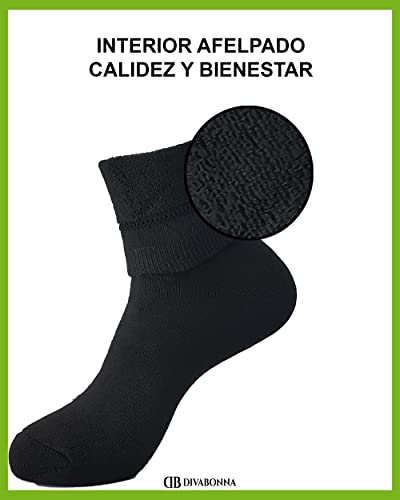 DIVABONNA 6 Pares Calcetines Térmicos Hombre y Mujer para Invierno y Frio Extremo (35-40, Negro) - imagen 7
