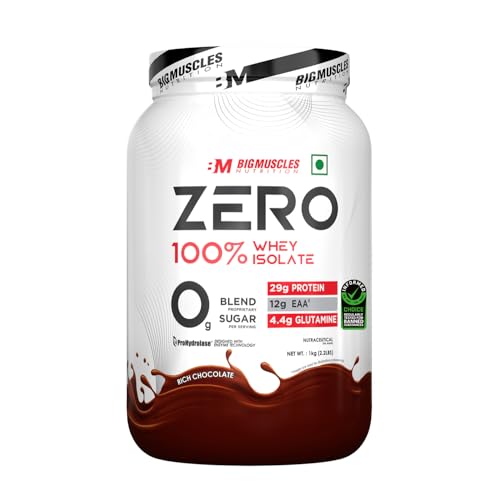 Image of Bigmuscles Nutrition Zero 100% Whey Isolate (1kg, Rich Chocolate)