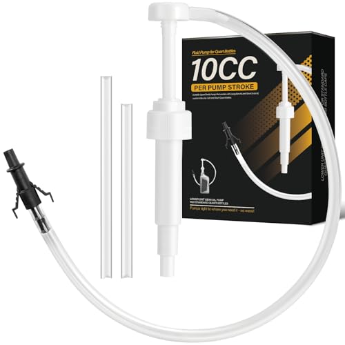 Fluid Pump for Standard Quart Bottles - 10cc Per Pump Stroke, Transmission Fluid Pump with 3rd Hand Adapter,differential fluid pump Transmission Fluid 2025 upgraded model with strong suction power