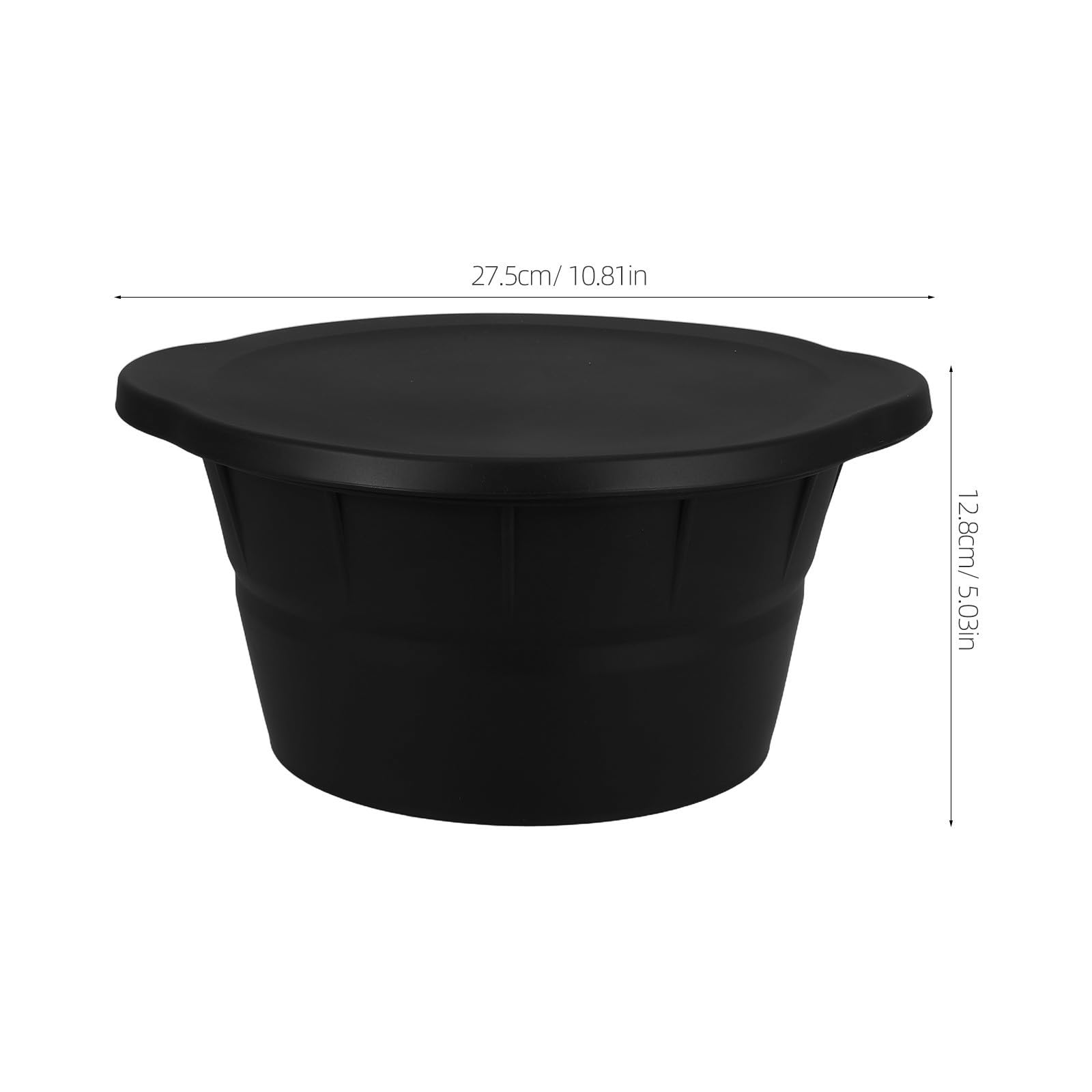 TOPBATHY Molde para Cubitos de Hielo Redondo de Silicona Negro, Plegable y Reutilizable, Capacidad 3.6l para Uso al Aire Libre y Baños de Hielo, Paquete de 2 Piezas