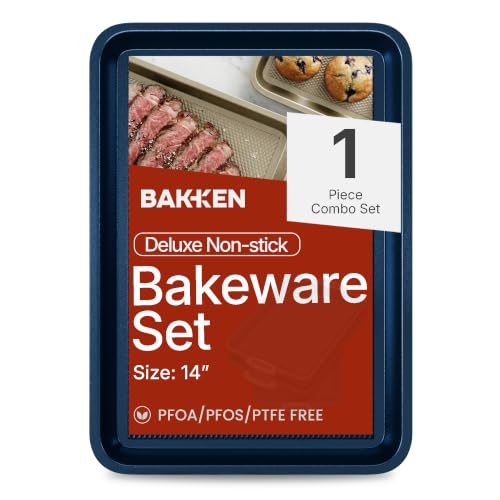 BAKKEN Kitchen Baking Pans - Nonstick Blue...